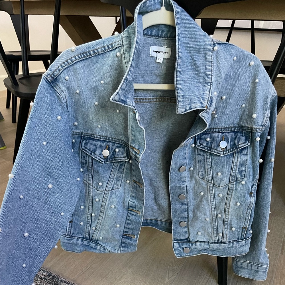 Superdown jean jacket- XS